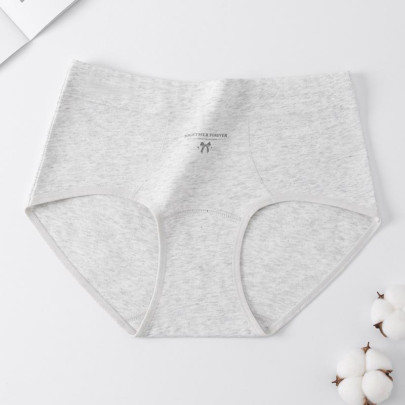 Ladies Spring and Autumn Cotton Color Yarn 10A Antibacterial Cotton Extended Crotch Middle Waist Triangle Briefs