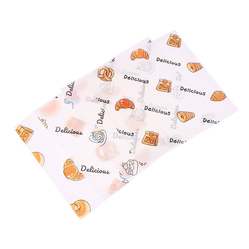 50Pcs Food Grade Baking Wax Paper Food Wrappers For Cake Pastry Wrapping Grease Paper For Festival Party Bread Burger Oilpaper