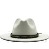 Women S British Style Cashmere Large Brim Fedora Hat 56 58cm