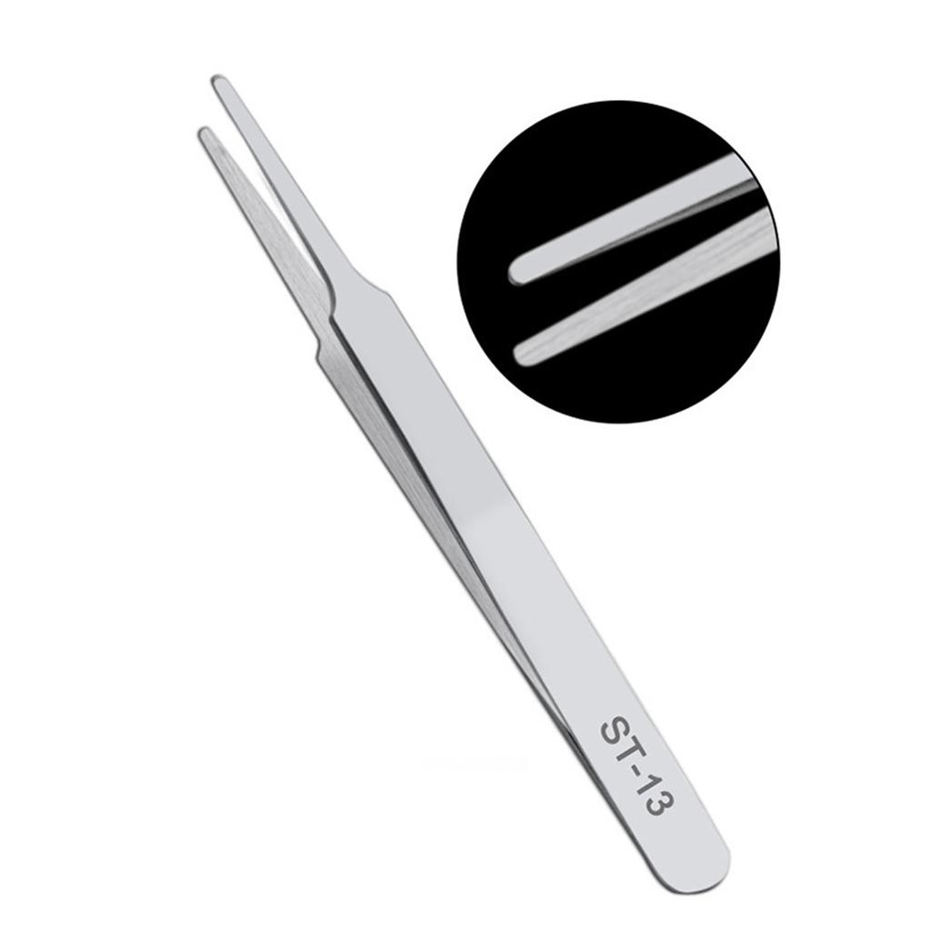 Stainless Steel Anti-iodine Tweezers Long Straight Forceps 12.5cm-30cm Straight Elbow Head Tools