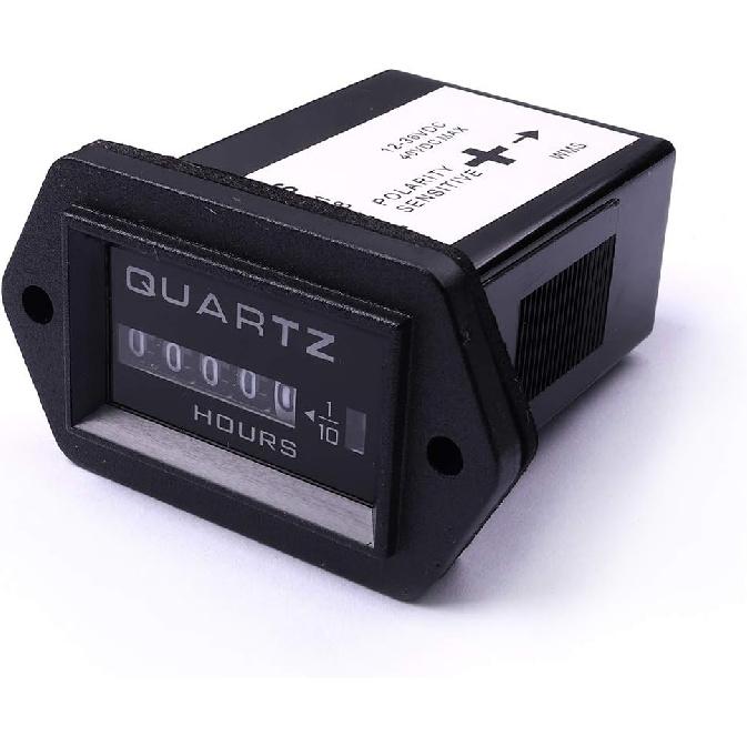 ATOPLEE Mechanical Hour Meter 12v To 36v Truck Tractor Diesel Outboard Engine Hour Meter Rectangular