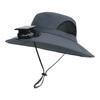 Solar Fan Hat Portable Sun Cap Summer hat USB Rechargeable Single/Dual Cooling Fan Fishing Hat Fisherman Hiking Mountaineering