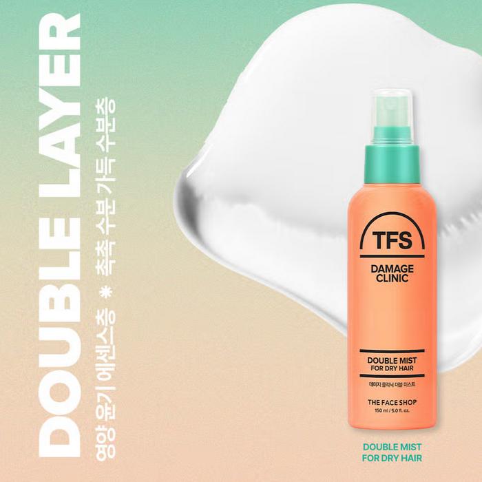 The Face Shop Damage Clinic Double Mist for Dry Hair 150ml/ Hair Care, Moisturizing, Korean Cosmetics, Kbeauty