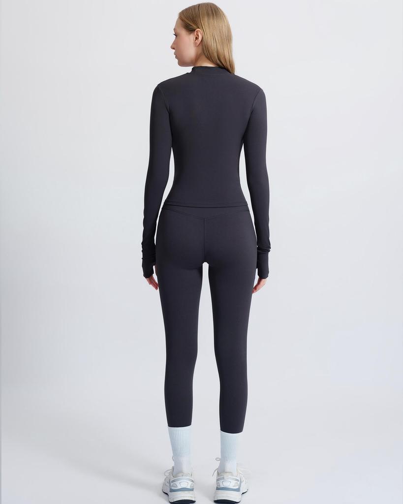 Women's Quick-Dry Yoga Jacket - Breathable, Tight Fit, Long Sleeve Fitness Top