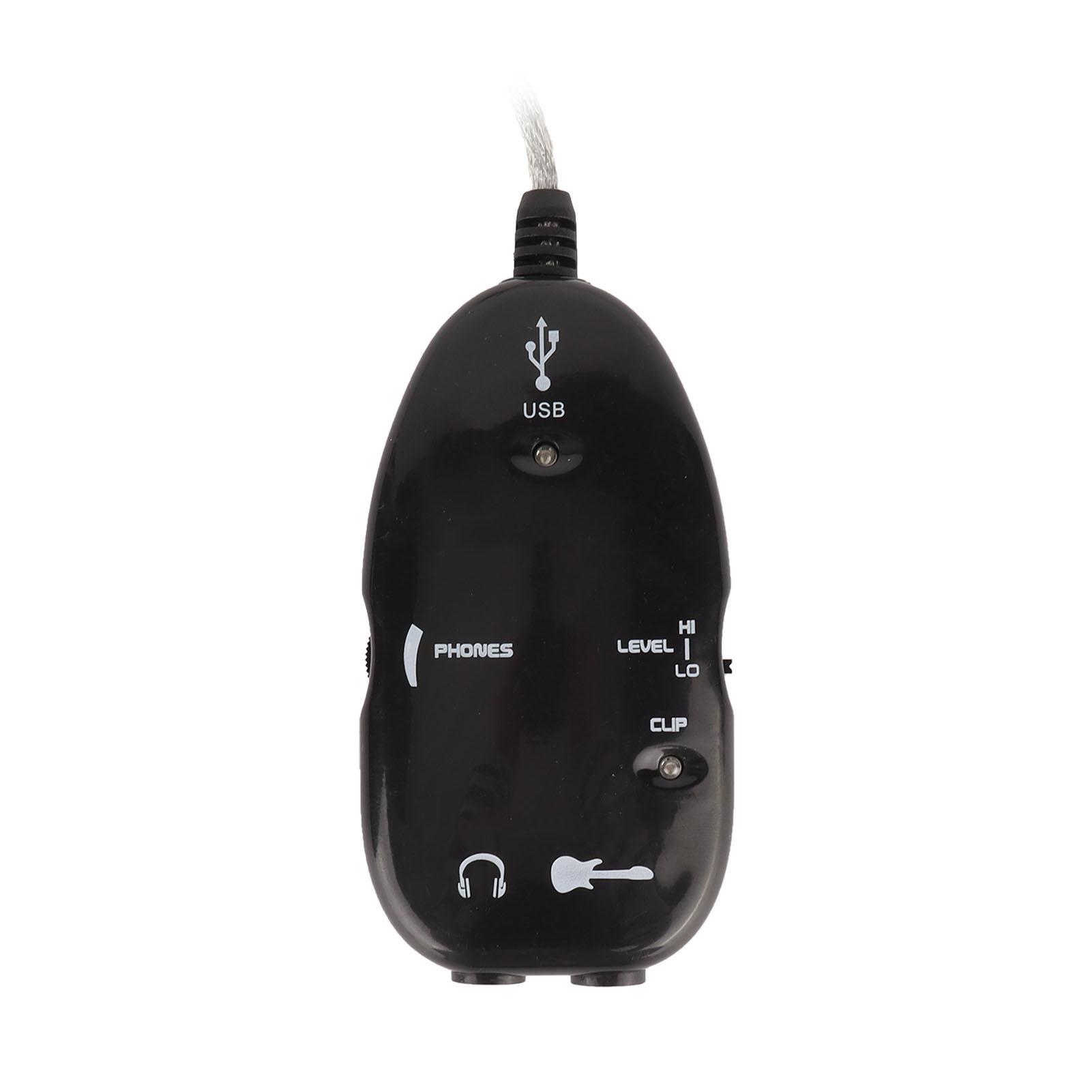 

USB Guitar Link Compatible MP3 WAV AIFF Audio Cable Recorder Connector for Laptops Computer