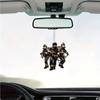 Personalized Flat Acrylic Firefighter Pendant for Home or Car Decoration