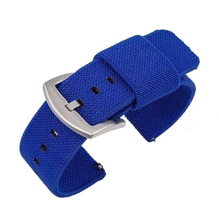 18mm 20mm 22mm 24mm Nylon Watch Band for Seiko Army Military Woven Elastic Strap Quick Release Wristband Men's Sport Watch Bands