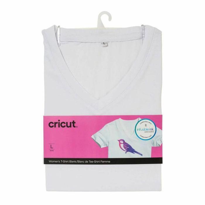 Cricut - 2007908 - T-Shirt Personnalisable pour Femme, Col en V T-Shirt Personnalisable pour Femme, col en V Femme (Lot de 1)