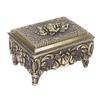 Vintage Jewelry Storage Box Alloy Decorative Large Capacity Jewelry Box for rrings Rings