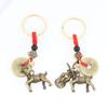 Eco-friendly 2027 Sheep Lucky Keychain Pi Xiu Feng Shui Wealth Key Ring Non-toxic Ornament for Kids Adults