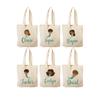 Custom Mermaid Treat Tote Bags Canvas Favor Bag Mermaid Theme Party Decoration Supplies Back To School Birthday Baby Shower Gift