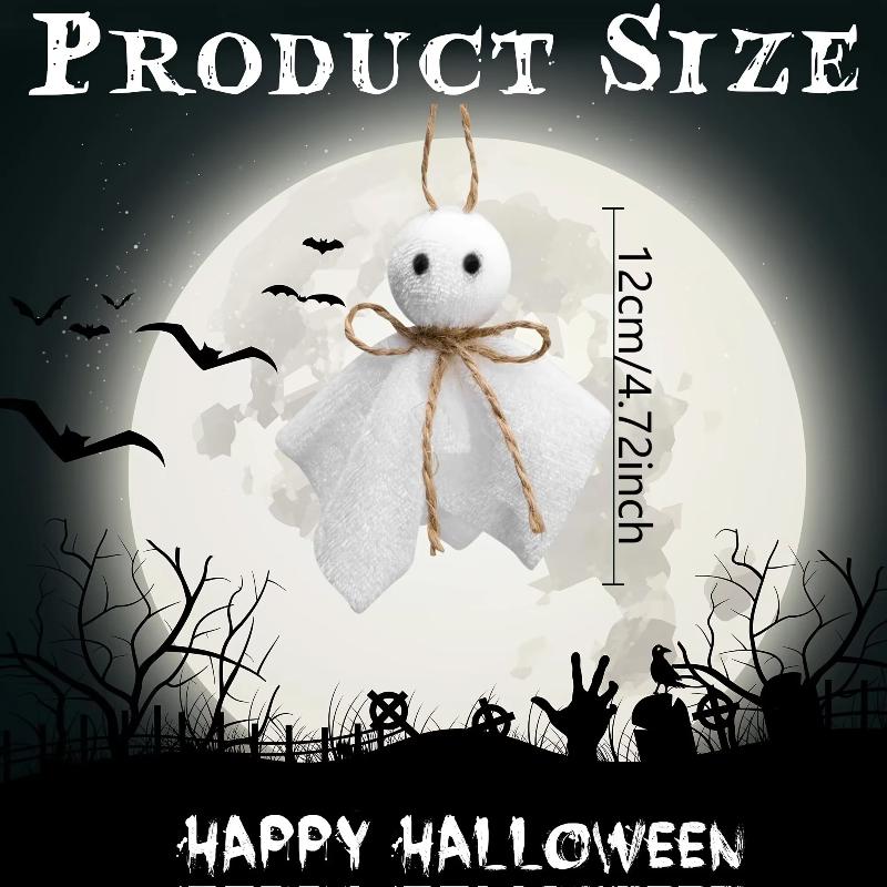 Halloween Ghost Hanging Pendant 1/6/12Pcs Portable Ornament for Travel Halloween Party Home Decoration