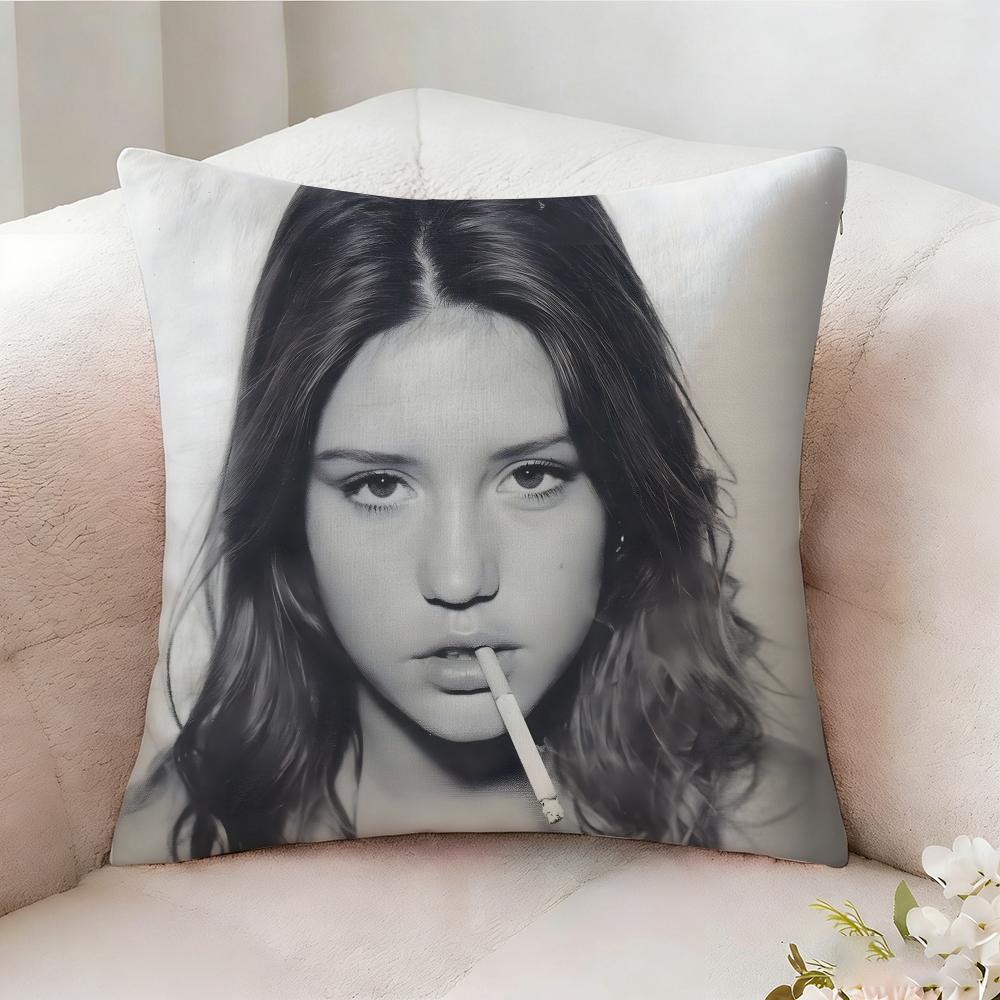LLea Seydoux Actor Pillow Case Pillowcase Doublesided Printed Sofa Cushion Bedroom Headboard Pillow