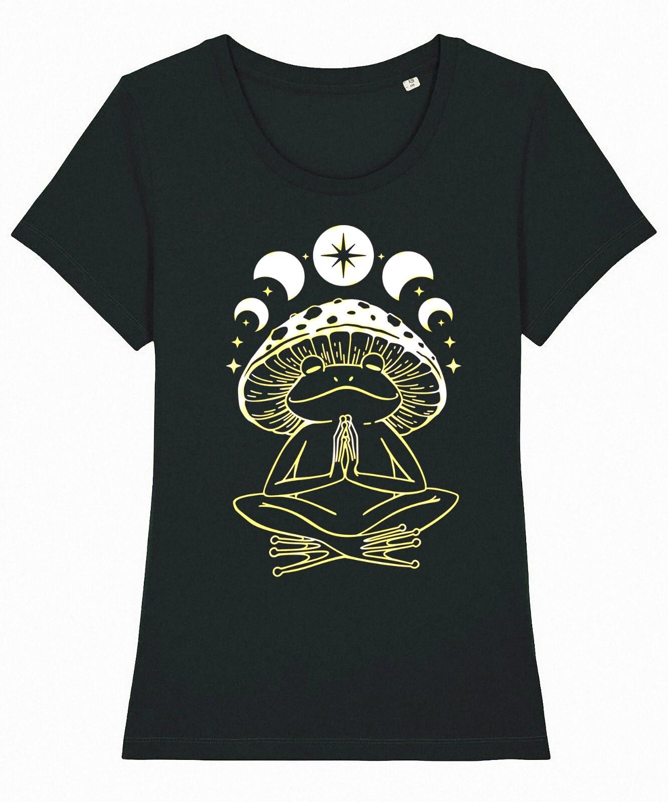 Frog Cottagecore Mushroom T-Shirt Mens Womens Tees Top Womens Rural English Countryside L
