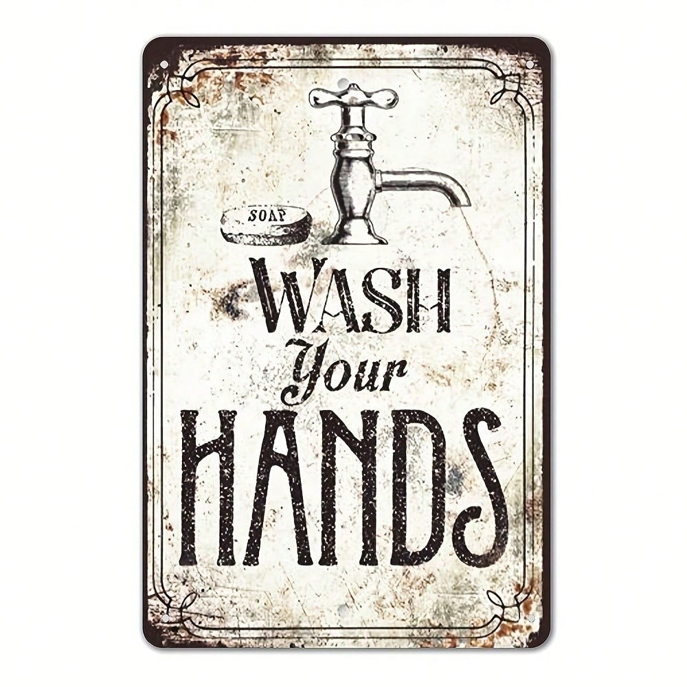 Vintage Tin Sign Wall Art Retro Farmhouse Kitchen Decor 8x12 Inches