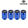 4Pcs Aluminum Alloy Tire Valve Caps Anti Leak Dust Cover Car Wheel Accessory For Toyota Hilux Corolla RAV4 Camry Highlander C-HR