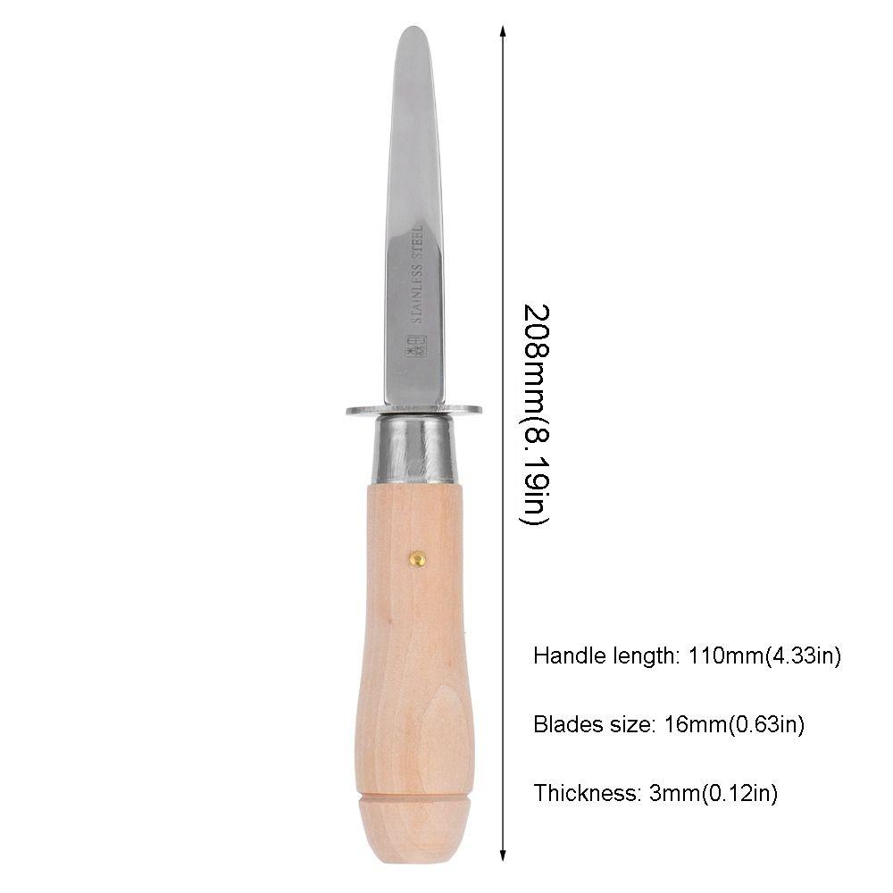 Stainless Steel Oyster Knifes Wear‑Resistance Long Handle Oyster Shucker Multifunctional Workmanship Seafood Opener