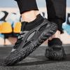 Herren Freizeitsportschuhe Mode Dicksohlige Fliegenmaschenoberfläche Atmungsaktive Herrenschuhe Outdoor Laufschuhe Herren Turnschuhe