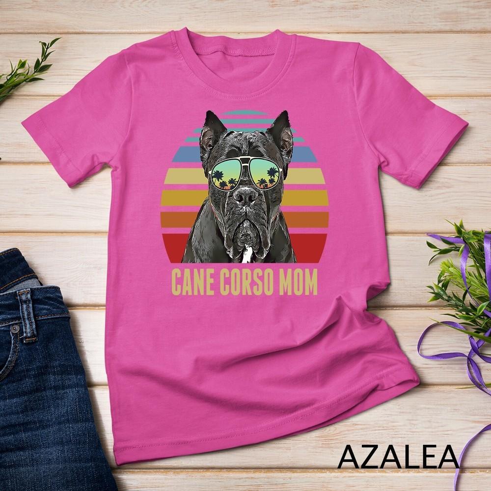 

Cane Corso Best Dog Mom Ever Retro Sunset Beach Vibe Unisex T-shirt 3XL