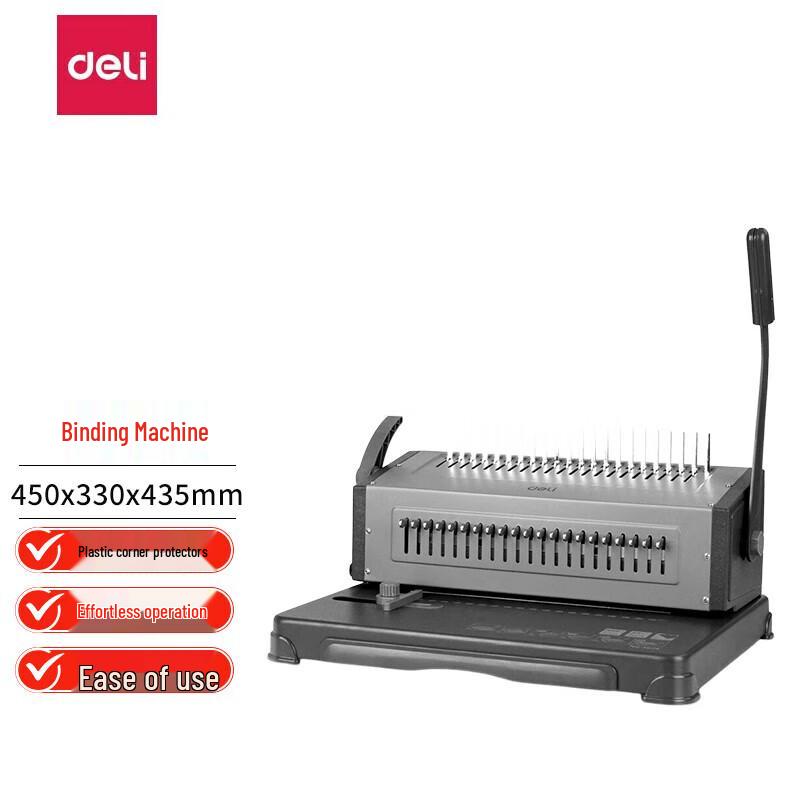 

Deli 21-Hole Comb Binding and Punching Machine CN plug (adapter included)