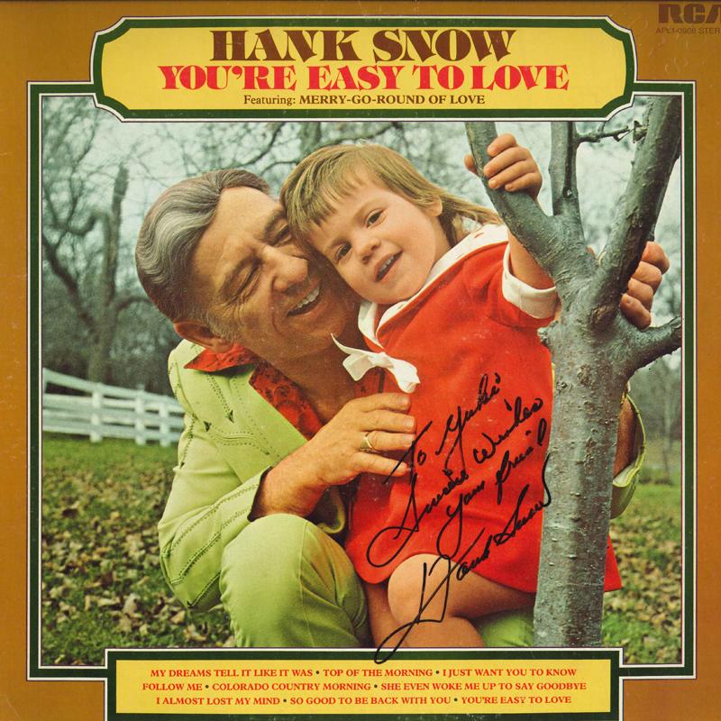 

LP Record HANK SNOW - You re Easy To Love APL10908 RCA Victor 1975 US Country Used