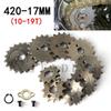 Front Engine Sprocket 420# 17mm 10 11 12 13 14 15 16 17 18 19T Teeth For KAYO BSE SSR 110 125cc Go Kart ATV Quad Motorcycle