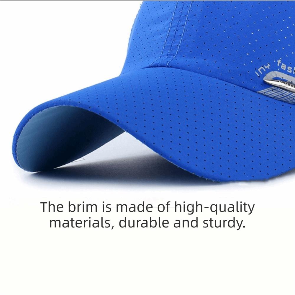 Breathable Perforated Summer Sun Hat Sun Protection Baseball Cap Quick-Drying Hat For Women Men