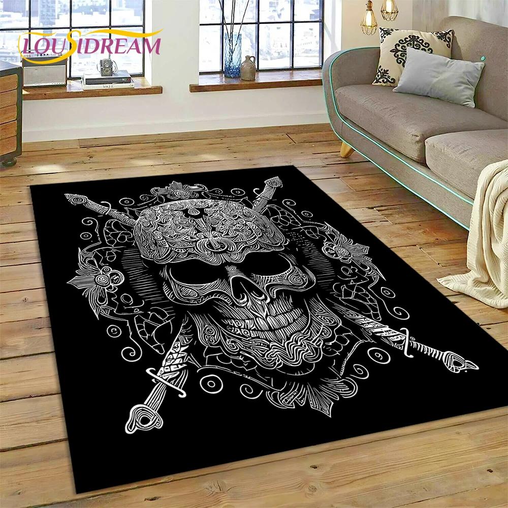 Nordic Viking Odin Valhalla Valknut Carpet Rug for Bedroom Living Room Home Sofa Decoration,Children Game Large Decor Floor Mat