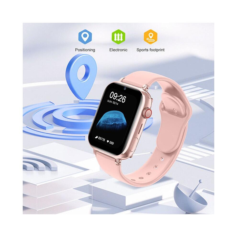(Black) Kids 4G Smart Watch SOS GPS Location Tracker Sim Card Video Call WiFi Chat Camera Flashlight Waterproof Smartwatch For Children Watches