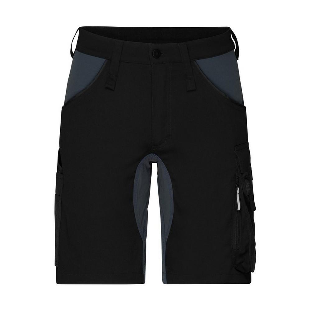 James and Nicholson Unisex Adult Workwear Stretch Slim Cargo Shorts