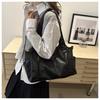 Retro Style Faux Leather Tote Bag for Women Large Capacity Shoulder Handbag