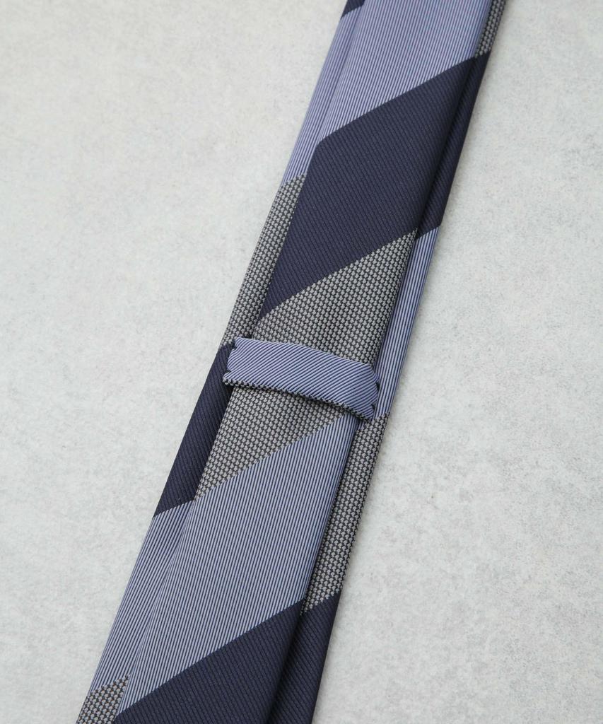 [Nano Universe] Kyoto Washable Stripe Tie, Size 1, Men's F 115, Saxophone Blue, 668-5142202