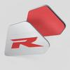 WOOGA Stainless Steel Frame Filler Side Cover Trim Type R Emblem For Honda CBR 650R CB650R 2019-2025 (Red)