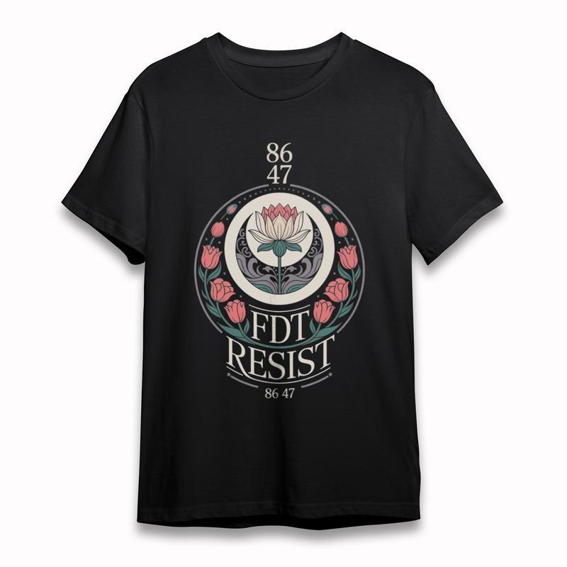 

Women s Plus Size All-Season Classic T-Shirt Lotus Tulip Circle Floral Print Tee L