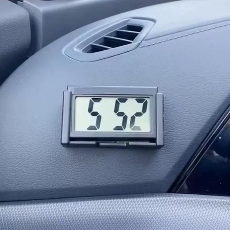 Mini Digital Klocka Stor Skärm Bil Instrumentpanel Elektronisk Klocka Självhäftande Digital Tidsfäste Bilklocka