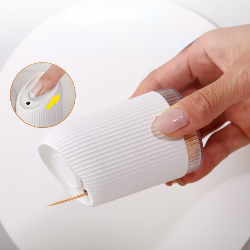Toothpick Box Household Tooth Pick Holder Container Living Room Portable Storage Boxes Dispenser With About 280 Toothpicks