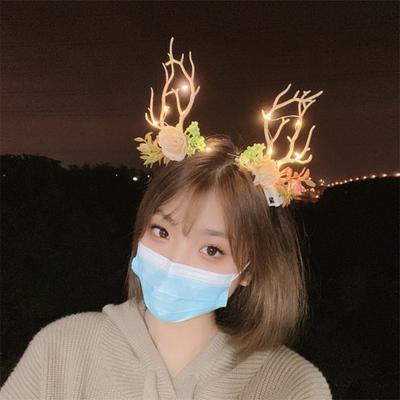 Fun Antler Christmas Hairband Holiday Accessory Glowing Design Photo Props Hairband for Parties Costumes