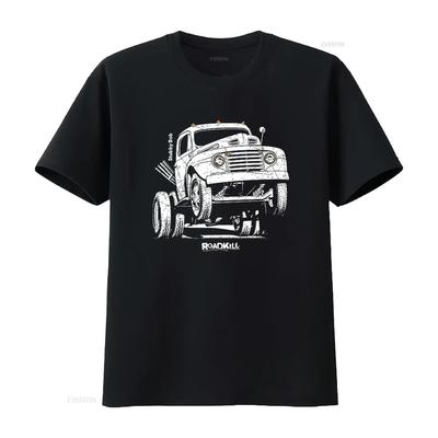 Motortrend Roadkill Stubby Bob Retro Truck T-Shirt für Herren vintage gewaschen weich stilvoll leicht atmungsaktiv bequem Mode