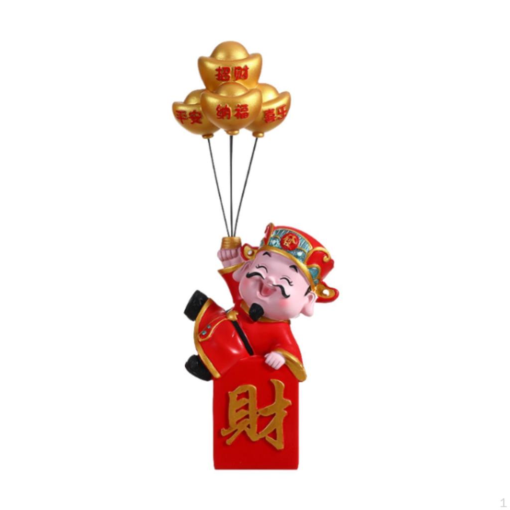 God of Fortune Statue Decorative Figurine Collectibles Desktop Ornament Sculpture for Table