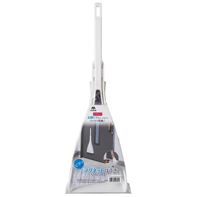 Yamazaki Sangyo Broom Dustpan Set Broom Dustpan Magnet Sticky Entrance Refrigerator Washing Machine Made In Japan 196012 White Width X Depth X Height