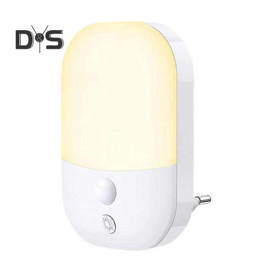 

Ночной светильник с датчиком заката и рассвета, 5 уровней яркости, регулируемая яркость, гостиная, спальня, ванная комната, коридор, лестница, светодиодный ночник белый