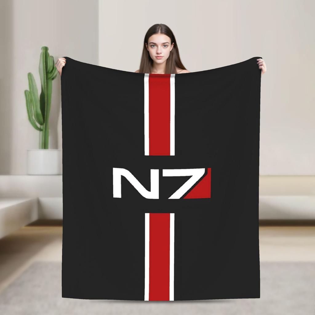 Mass Effect Garrus Vakarian Blanket  Flannel Funny Warm Throw Blanket for Coverlet Summer