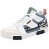 High-top Shoes, National Tide Graffiti Board Shoes, Leather Casual Sneakers Men's Shoes