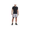 Under Armour HeatGear Logo Print Quick-Dry Compression Shorts Men Black 1361602-001