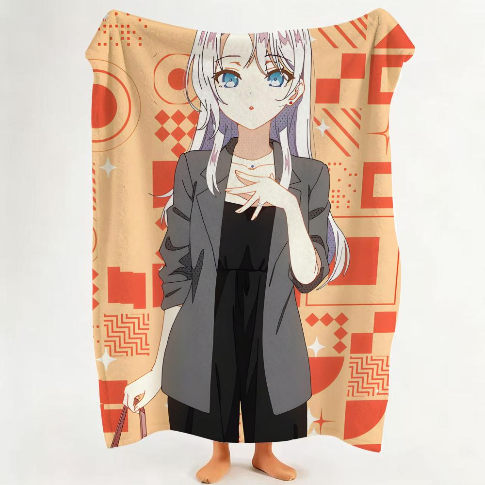 Character N Nayuta A Amakawa Throw Flannel Throw Blanket Suitable for Sofa Living Room Bedroom