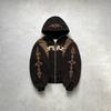 RogueWave American Harajuku Fashion Embroidered Letter Oversized HoodieY2K Hip Hop Gothic Casual Joker Pullover