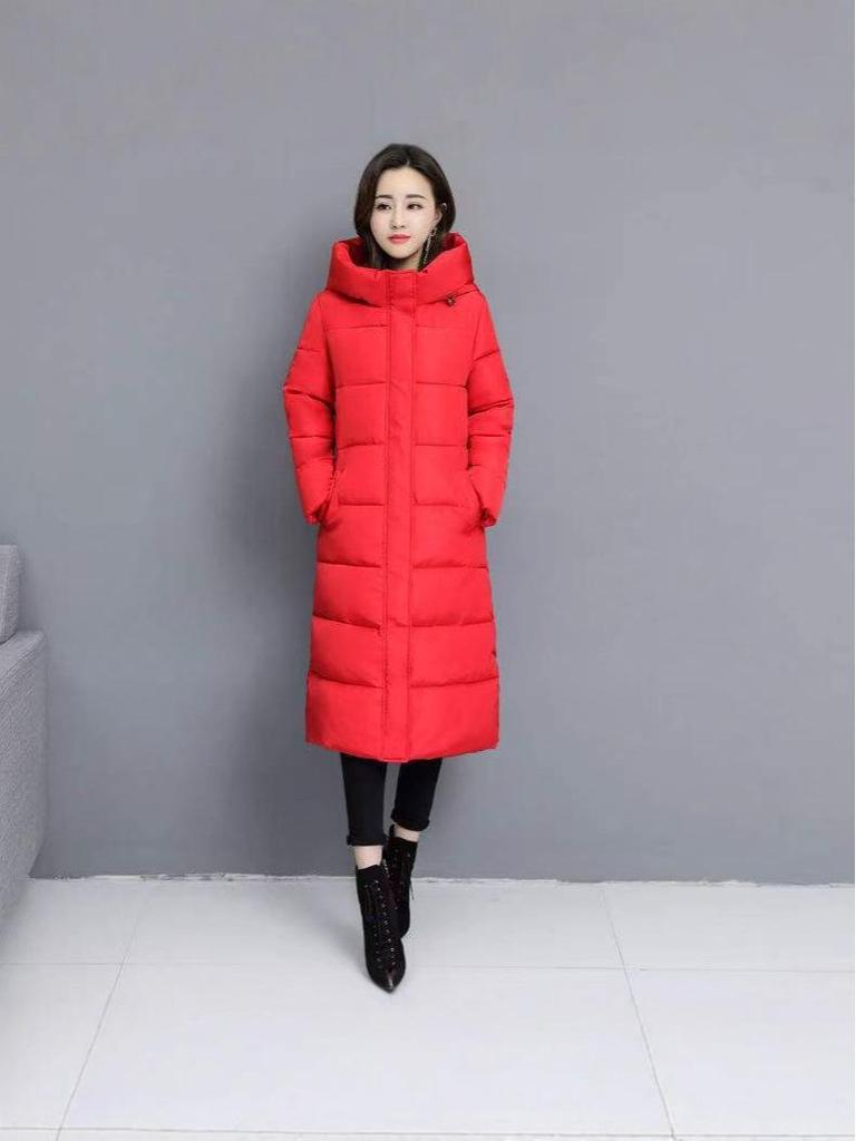 Women's Mid-Length Winter Cotton Jacket - Plus Size, Thickened, Trendy, Padded Coat