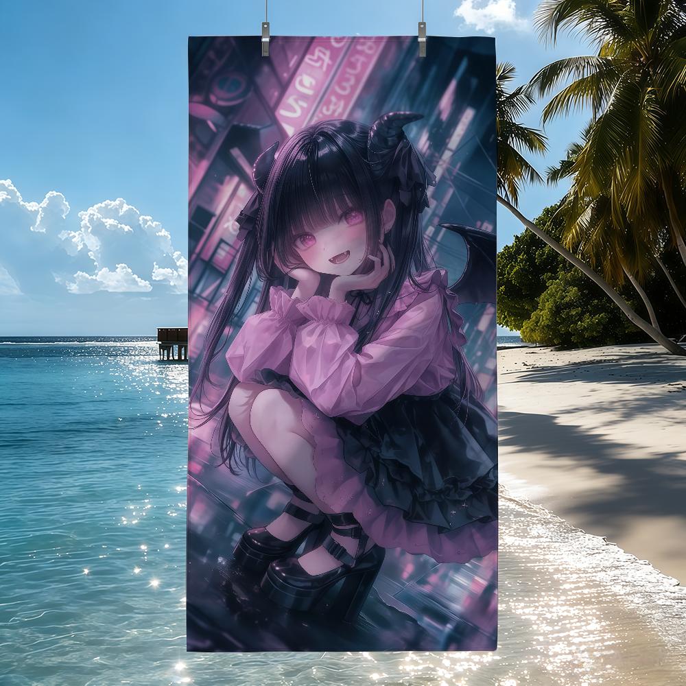 Cartoon Anime Beliebte J-Jirai K-Kei Mode Schnelltrocknende Strandtücher Sind Geeignet Für Schwimmbäder Camping Yoga Und Das Fitnessstudio