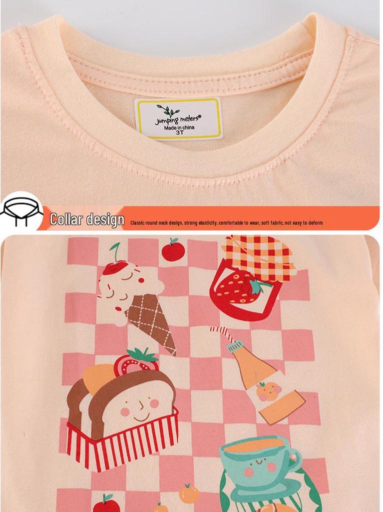 2026 Spring Summer Girls' Short Sleeve Knit T-shirt