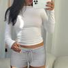 European & American Sexy Low-Waist Lace-Up Yoga Shorts: Athletic, Casual Fit